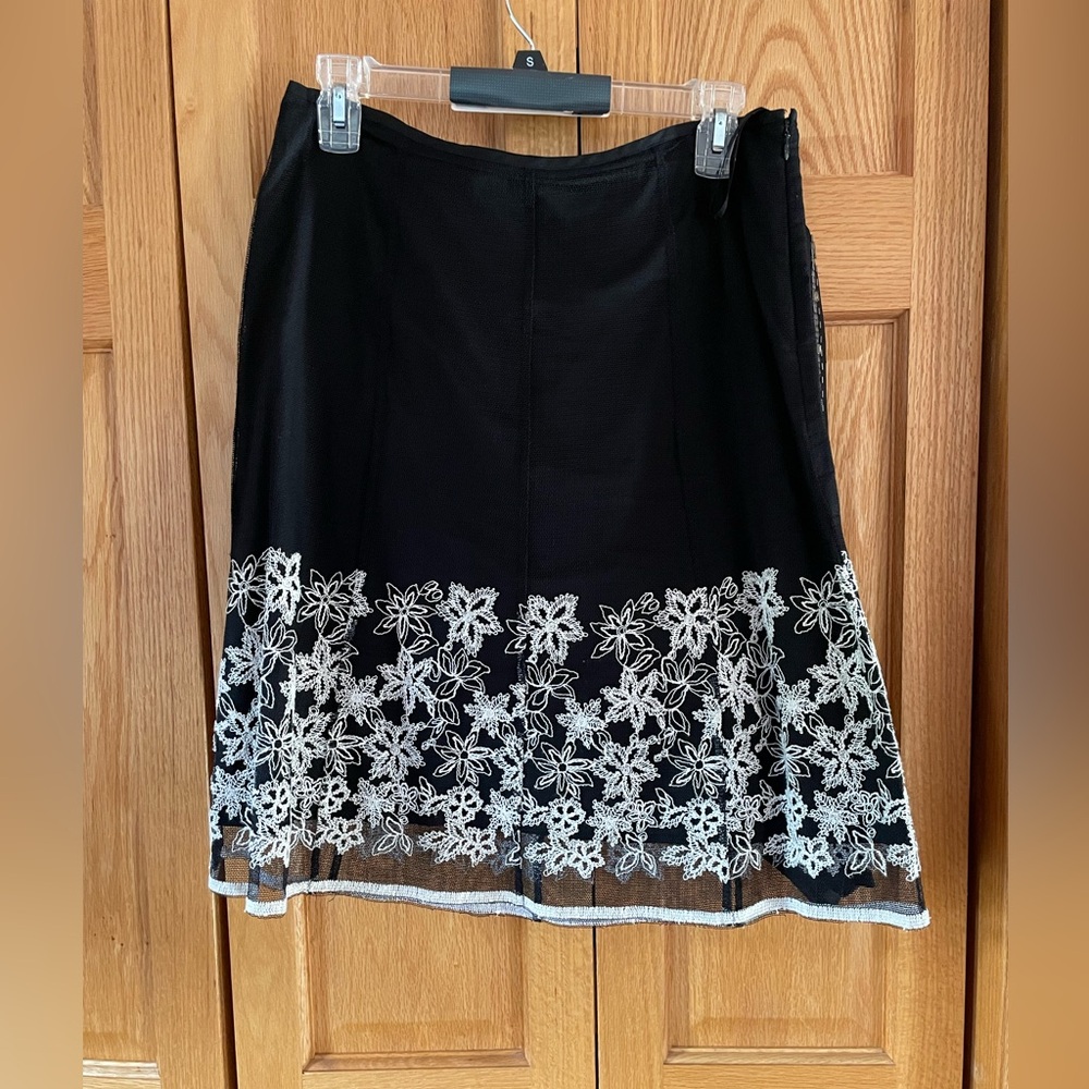 White and black skirt